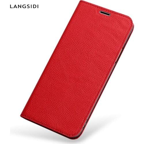 Genuine Leather All inclusive Anti-fall protective case For Samsung S7 Note 8 S9 Plus A3 2016 A7 A8 Suction cup phone case