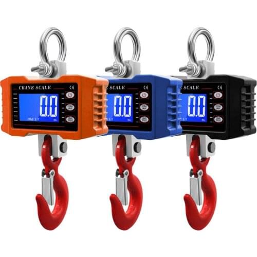 3 Color Wireless Digital Hook Scale 1000KG Crane Industrial Heavy Duty Weighing Balance Hanging Bascula Gram Weighting Steelyard
