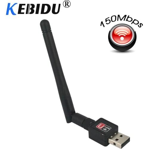 Kebidu USB wi-fi Wifi Router PC wifi adapter 150M USB WiFi antenna Wireless Computer Network Card 802.11n/g/b LAN with Antenna