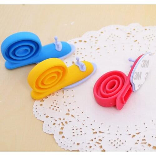 3pcs Cute Snail Animal Shaped Silicone Door Stopper Wedge Holder for Children Kids Safety Guard Finger Protector