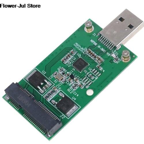 1Pc Mini USB 3.0 to PCIE mSATA External SSD PCBA Conveter Adapter Card