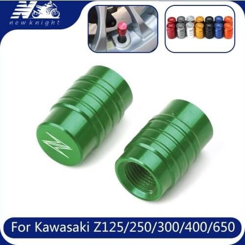 For Kawasaki Z125 Z250 Z300 Z400 650 750 900 All Year 2 Pcs Motorcycle Tire Valve Caps Wheel Tires Stem Air Cap Airtight Covers