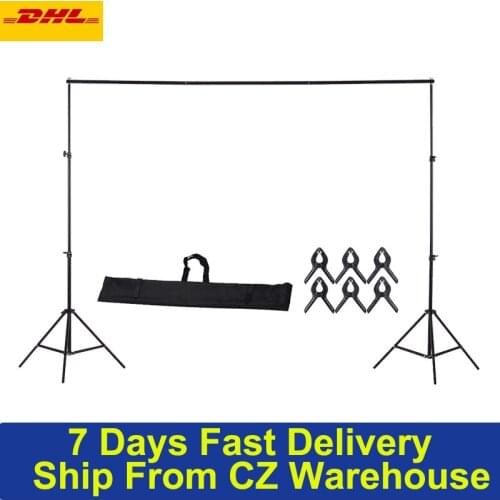 200*200cm Photo Studio Video Crossbar Kit Adjustable Photography Accessories Photo Background Backdrop Stand with Carry Bag
