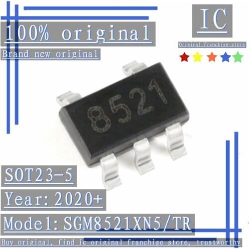 2020+100% Brand new original 10PCS-50PCS SGM8521XN5/TR SOT232-5 Silkscreen 8521 Rail-to-Rail CMOS Operational Amplifier