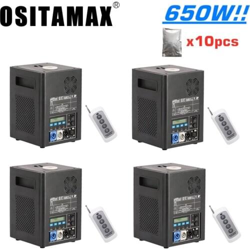 4pcs+10 bags powder 400w Cold Firework Machine High Power Remote Control Cold Flame Sparklers