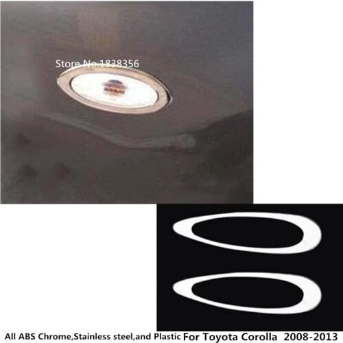 For Toyota Corolla Altis 2008 2009 2010 2011 2012 2013 Car Head Side Light Lamp Frame Stick ABS Chrome Cover Trim Panel 2pcs