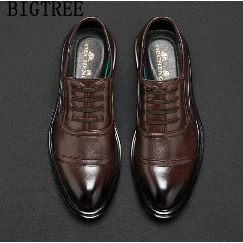 Business Shoes Men Leather Vintage Shoes Men Oxford Coiffeur Evening Dress Office Shoes Men Classic Wedding Dress 2020 Ayakkabi