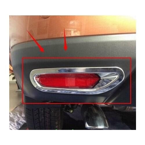 For Nissan X-Trail Rogue 2014 2015 2016 Car Styling Chrome Rear Fog Light Lamp Cover Trim Free Shipping