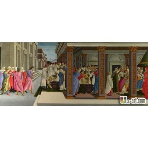 Canvas Prints (ST Zenobius ) by Alessandro Botticelli reproduction classic oil painting for home decor Religion-041 (16*36 inch)