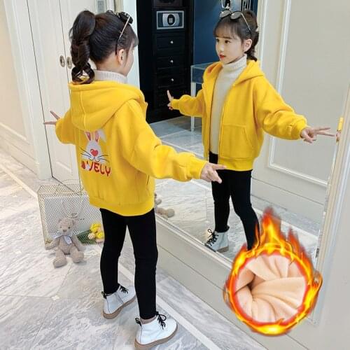 2021 Winter New Boys Girls Clothes Coat Fashion Children Thick Warm Jacket Hoodie Kids Sports Sweatshirt 4 6 8 10 12 Years