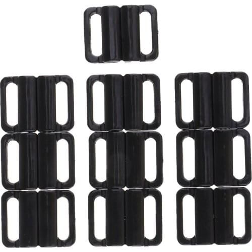 Set of 10 Bikini and Belt Clasp Hook, Plastic Lingerie Bra Strap Sliders