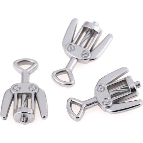 3pcs Metal Wine Bottle Openers Corkscrew for 1/12 Dollhouse Kitchen Bar Miniature Decoration Dollhouse Furniture Toys