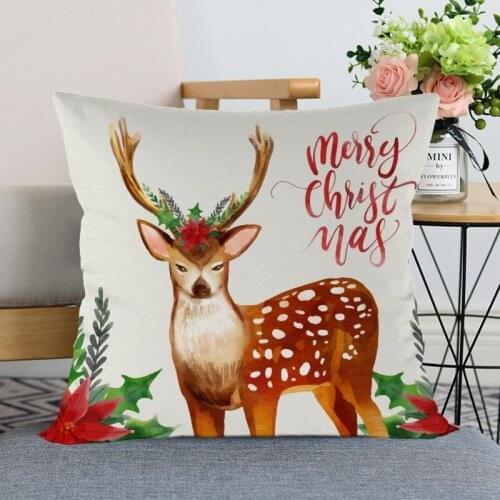 Nordic Style Christmas Pattern Pillowcase Wedding Decorative Pillow Cover Custom Gift For (one Sides) Printed Pillow Cases