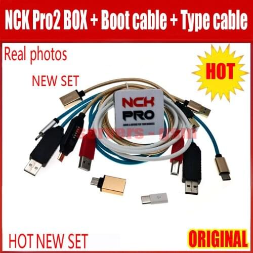 New Edition Original NCK Pro Box/NCK Pro 2 box(support NCK+ UMT 2 in 1)+ALL in one Boot Cable+Type-c cable