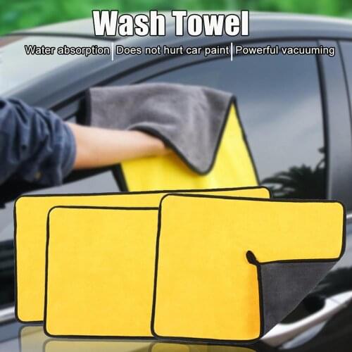 Thick Plush Microfiber Towel Car Wash Accessories Super Absorbent Car Cleaning Tools Car Detailing Tools Cloth Cleaning Supplies