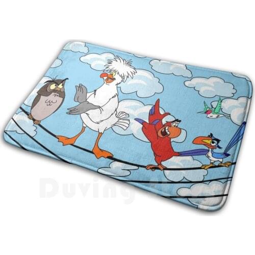 Birds On A Wire Mat Rug Carpet Anti-Slip Floor Mats Bedroom Scuttle Iago Aladdin Lion King Pocahontas Flit Sleeping Beauty