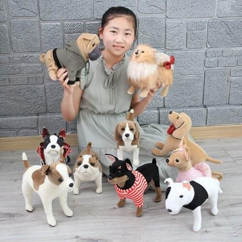 Lifelike toy lovely brand dog series about 30cm standing dog plush toy soft doll baby toy Christmas gift h0858