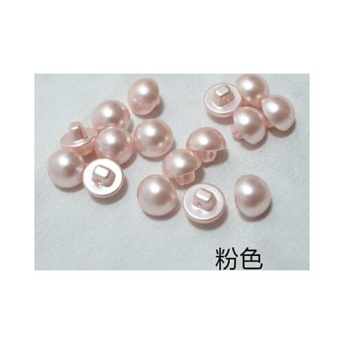 Free shipping 60pcs/lot Pink Imitation pearl buttons shirt cardigan sweater mushrooms chiffon collar buttons 10mm 11.5mm