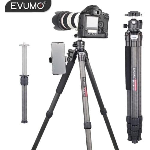 Tripod for Phone Camera Mobile Professional Carbon Fiber Stand Ball Head Smartphone Selfie Stick Holder on Tripod Cellphone PT6C