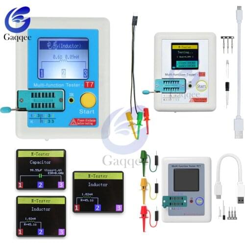 LCR-TC1/T7/TC-T7-H Transistor Tester TFT Diode Triode Capacitance Meter LCR ESR meter NPN PNP MOSFET IR Multifunction tester mul