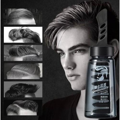 Hair Moisturizing Gel with Comb Men Hair Styling Care Kit Men oil Head Styling Gel Convenient Operation Safe Formula