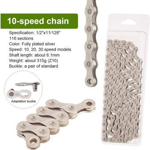 Cycling Bicycle Chain 6/7/8/9/10 Variable Single Speed Bike Chain Silver Outdoor Accessories