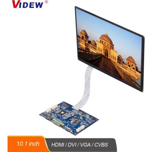 VIDEW High Resolution 10.1 Inch RGB 1024x600 VGA HDMI input LCD Screen Module Display Circuit Board