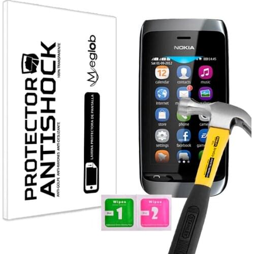 Protector de Pantalla Anti-Shock Anti-Golpe Anti-arañazos Compatible con Nokia Asha 310