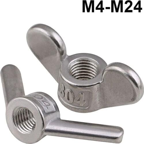 304 Stainless Steel Wing Nut Butterfly Nuts M4 M5 M6 M8 M10 M12 M14 M16 M18 M20 M24