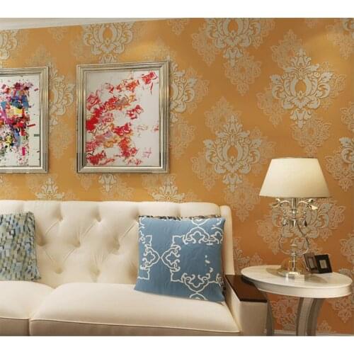 Beibehang 3D Wallpaper European Pastoral Living Room Bedroom Wallpaper Study Damascus TV Background wall 3d Wallpaper roll