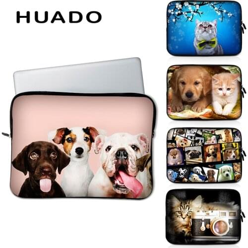 Cat and Dog Laptop Sleeve 11" 13" 14" 15" 17" Wear Resistant Notebook Case Laptop Bag Protection for Dell/Lenovo/HP