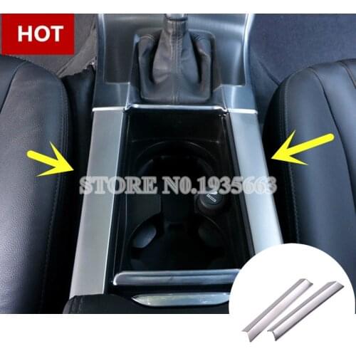 For VOLVO S60 Inner Console Armrest Water Cup Holder Frame Trim Cover 2011-2017 2pcs Car Accessories Interior Car Decor Car Trim