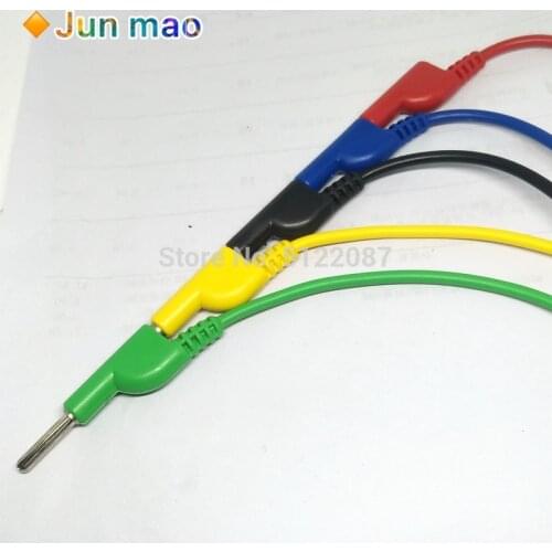 1 STUKS double Ended Stapelbare 4 MM Banana Plug Man Jack hoogspanning siliconen draad Multimeter Test Cable Lead Cord M /M 1 M