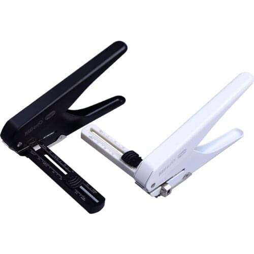 KW-trio 1/4'' Hole Punch Single Hole Puncher with Standard Ruler Handheld Metal 6mm Aperture Paper Punch Adjust Hole Spacing
