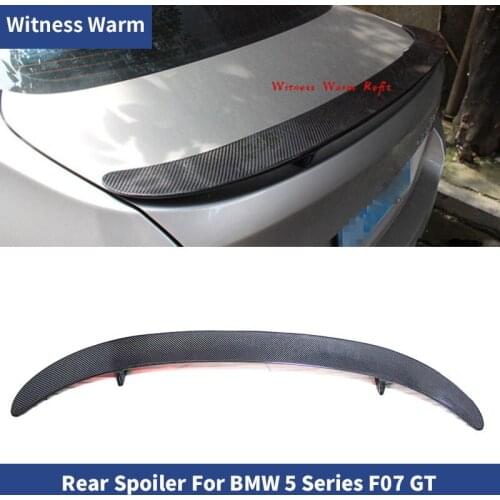 F07 Carbon Fiber Rear Wings Trunk Lip Spoiler For BMW 5 Series GT F07 Gran Turismo 2010 - 2016