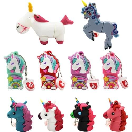 TEXT ME cute Cartoon animal Unicorn 6 style pendrive 4GB 8GB 16GB 32GB Stick USB Flash Drive