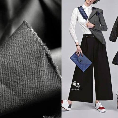 Cotton Fabric Micro elastic Army green Black DIY Jacket Casual Clothes Coat Pants Suits Dress Designer Fabric 50x150cm