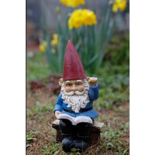 Resin Garden Elf ornaments, books, beckoning dwarfs, home decoration, garden courtyard, childrens room