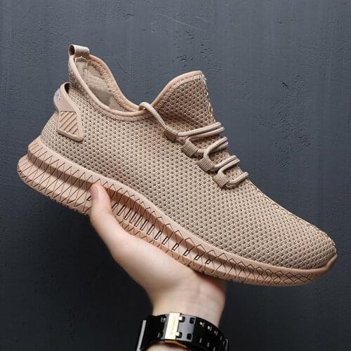 Vulcanized Shoes for Men Mesh New Men Sneakers Lace Up Low Top Jogging Shoes Man Loafer Footwear Breathable Air Flat Sports