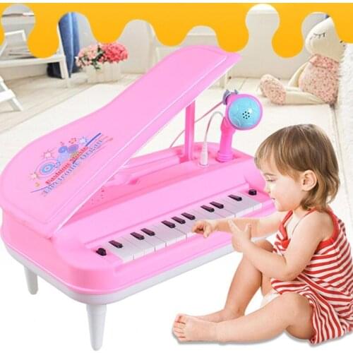 97BE Multi-Function 2 Color Optional Music Education Piano Keyboard Toy with Microphone for Toddler Early Music Education