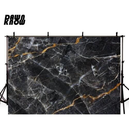 DAWNKNOW Black Texture Marbling Photography Background For Baby Photocall Uniquely Marble Backdrop For Child Photo Studio lv1290