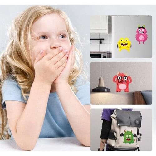 D7WF Cartoon Sticker Home Decoration DIY Customized Scrapbook Sticker Self-Adhesive Repeat Pasting Montessori Kid’s Toy Gift