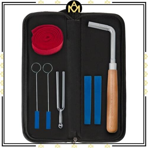 Piano Tuning Kit W/Piano Tuning Hammer Straight Soft Maple Handle Piano Tuning Lever Tools Kit Mute Hammer DIY Set