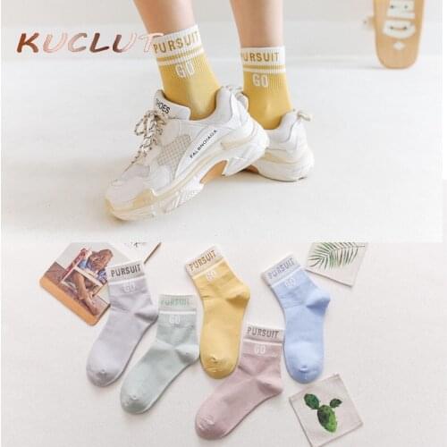 5 Pairs Mens Socks Set Cute Cartoon Fruit Letters Striped Expression Harajuku Socks Men Korean Japanese Fashion Sports Socks