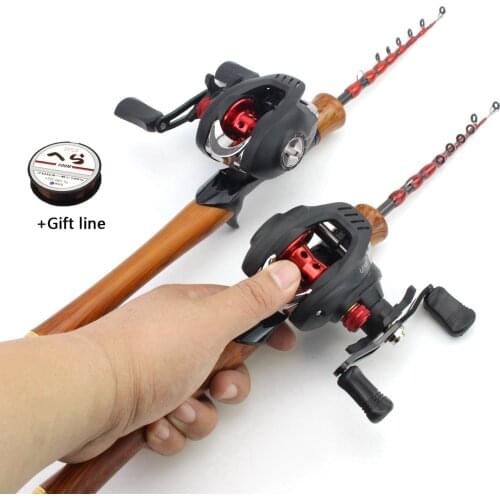NEW 1.68m 1.85m Rod Reel Combos Carbon Portable Telescopic Casting Fishing Rod and Casting Reels Set Beginner Small fish rod