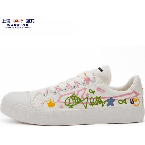 Skateboarding Shoe Womens Shoes Summer Low Upper Canvas Shoes Movement Hand Painted Leisure Korean Version Student Lovers Trend