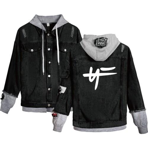 Personality New arrival Nate Feuerstein Hoodies Denim Jacket Men/Women Mix and match casual Streetwear NF Mens Sweatshirt