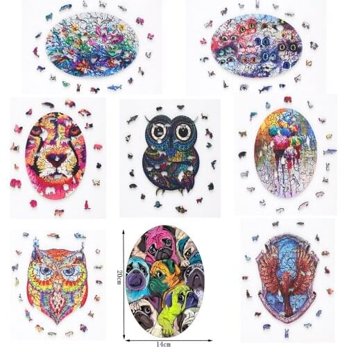 Wooden Animal Puzzles For Adults DIY Puzzle Each Piece Is Animal Shaped Puzzles Christmas Gifts Jigsaw Puzzle For Kids Holiday