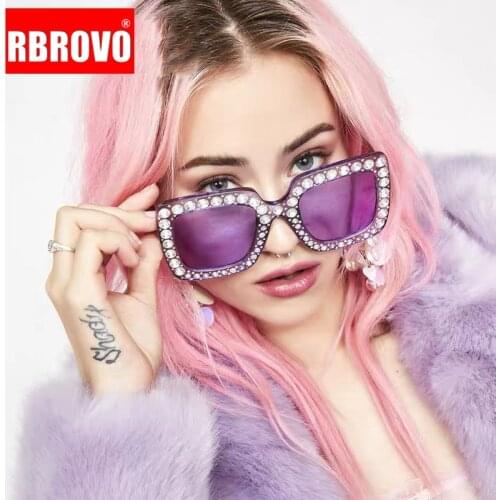 RBROVO 2021 Square Oversized Sunglasses Women 2021 Vintage Eyeglasses Women Luxury Glasses Women Mirror Lunette De Soleil Femme