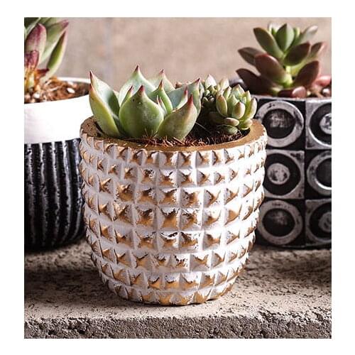 Silicone Mold 3d Vase Multi - Meat Plant Cement Flower Pots European Style Multi - Flower Pots Ceramic Mould Silica Gel PRZY 001